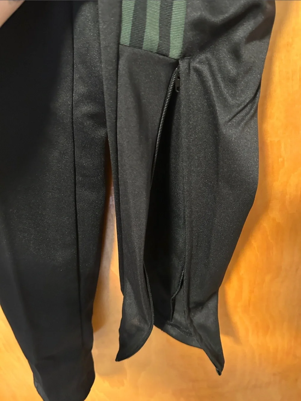 Adidas Tiro Track Pants-Black/Dgh Dark Grey Stripes with Tapered Legs & Zippers